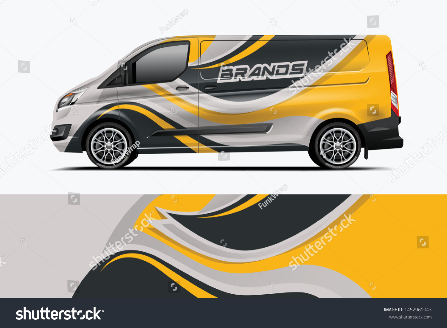 Van wrap design. Wrap, sticker and decal design for company. Vector format - eps 10 Vector dekal