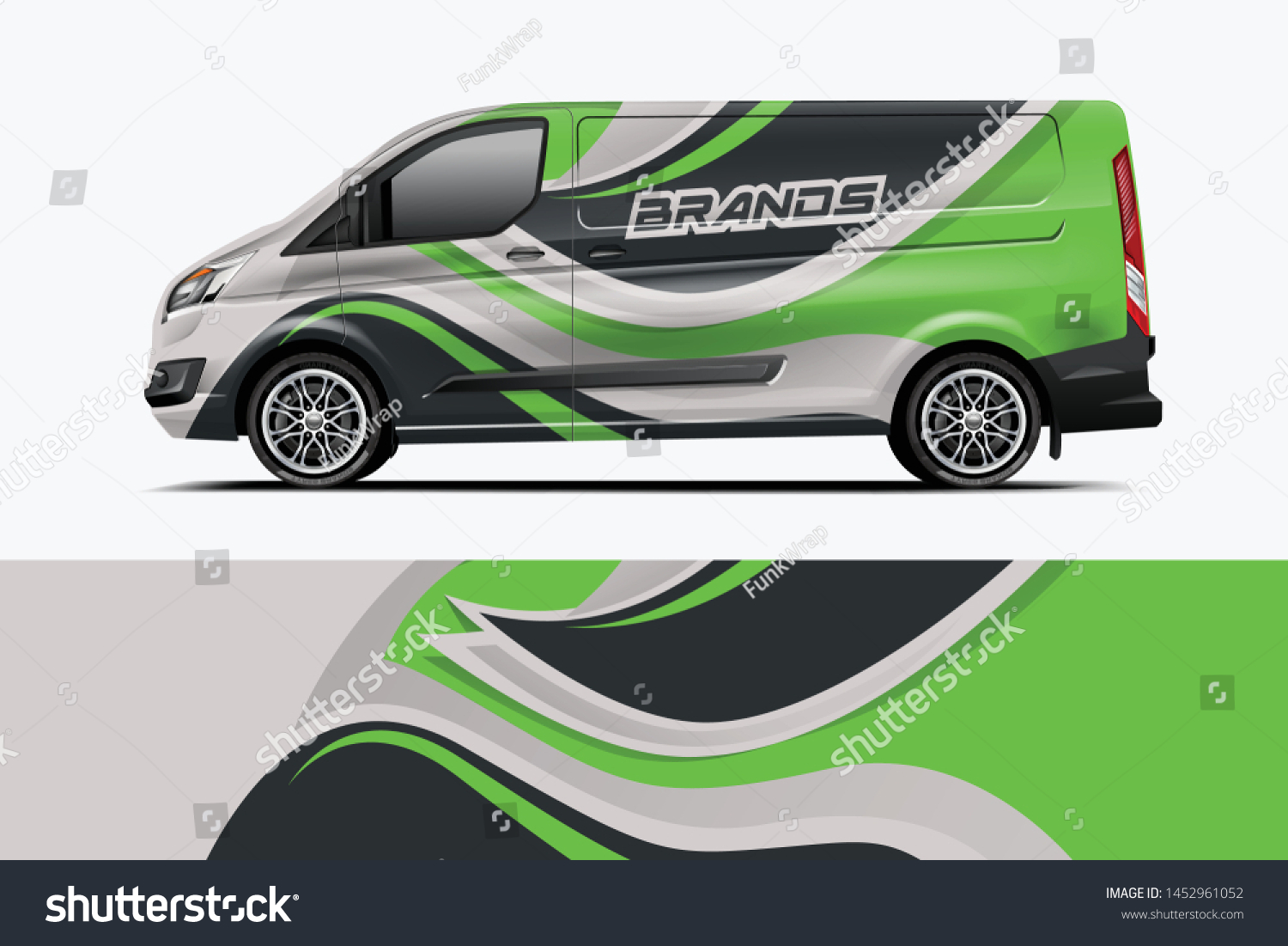Van wrap design. Wrap, sticker and decal design for company. Vector format - eps 10 Vector dekal