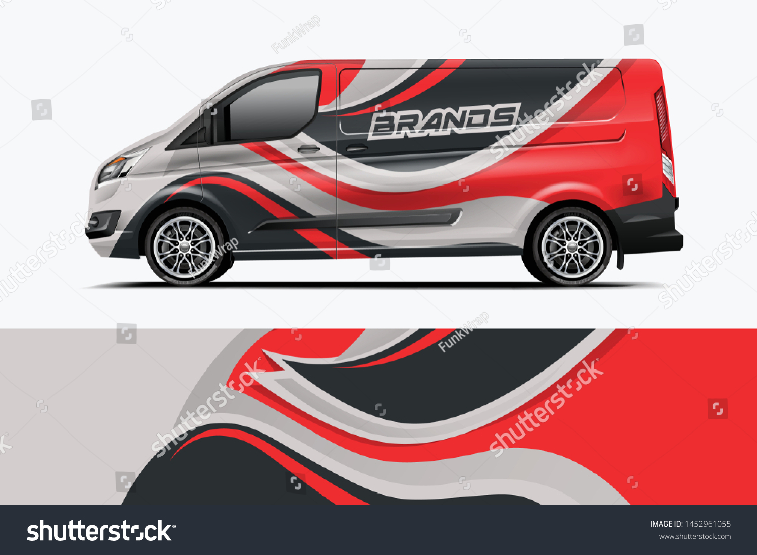 Van wrap design. Wrap, sticker and decal design for company. Vector format - eps 10 Vector dekal