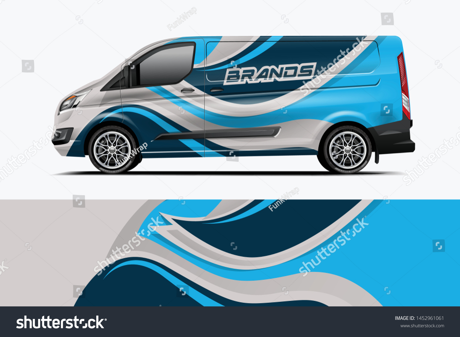 Van wrap design. Wrap, sticker and decal design for company. Vector format - eps 10 Vector dekal