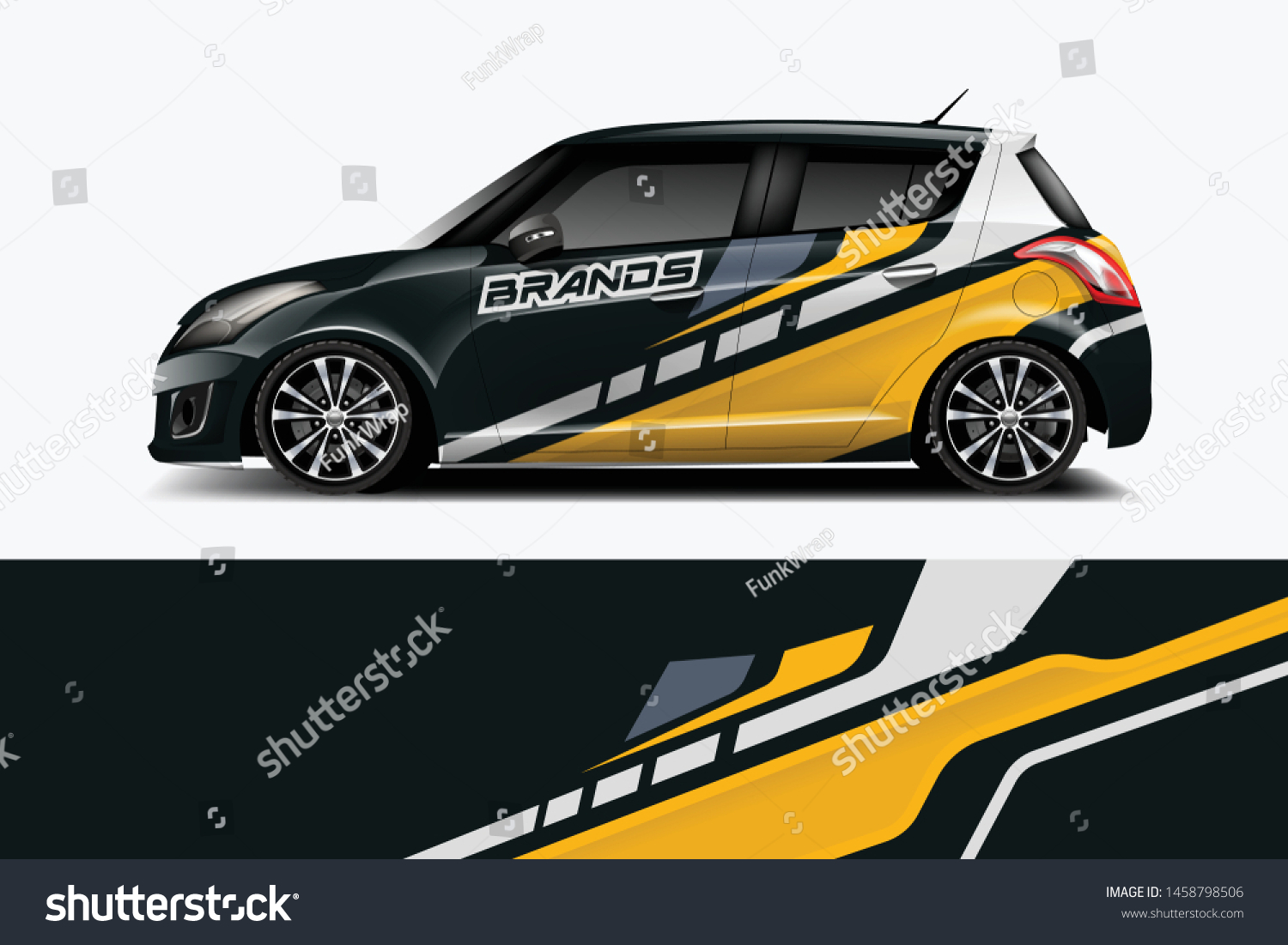 Car wrap graphic racing abstract strip and background for car wrap and vinyl sticker dekal