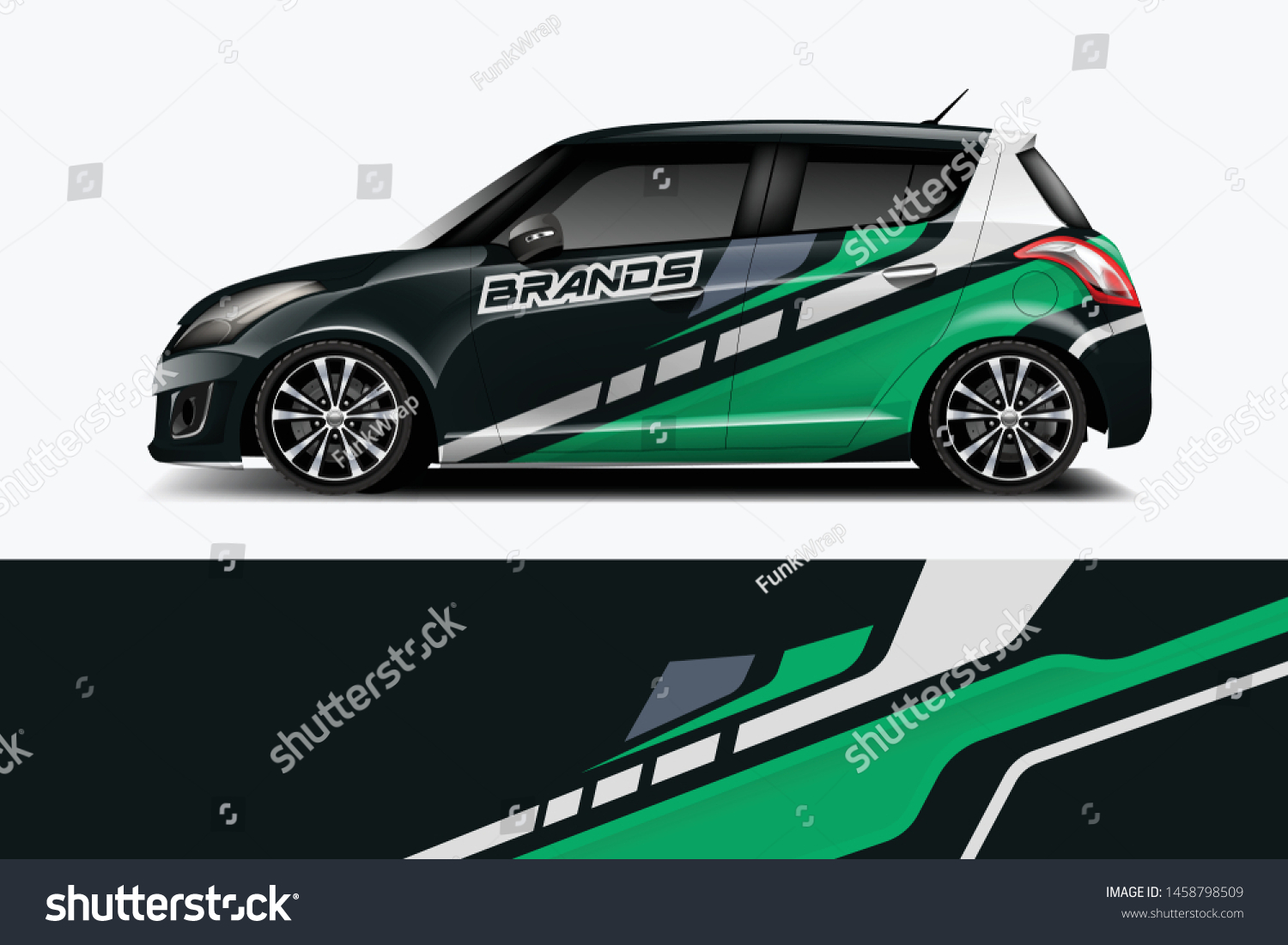 Car wrap graphic racing abstract strip and background for car wrap and vinyl sticker dekal