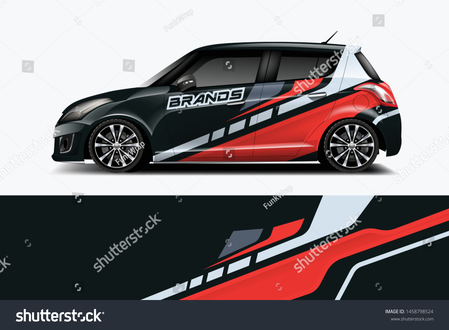 Car wrap graphic racing abstract strip and background for car wrap and vinyl sticker dekal