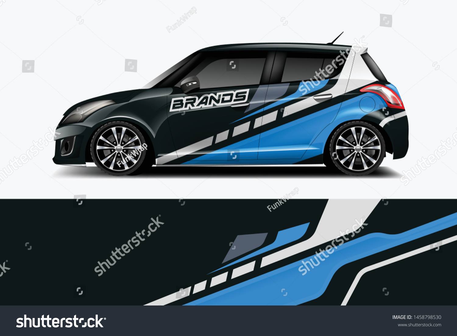 Car wrap graphic racing abstract strip and background for car wrap and vinyl sticker dekal