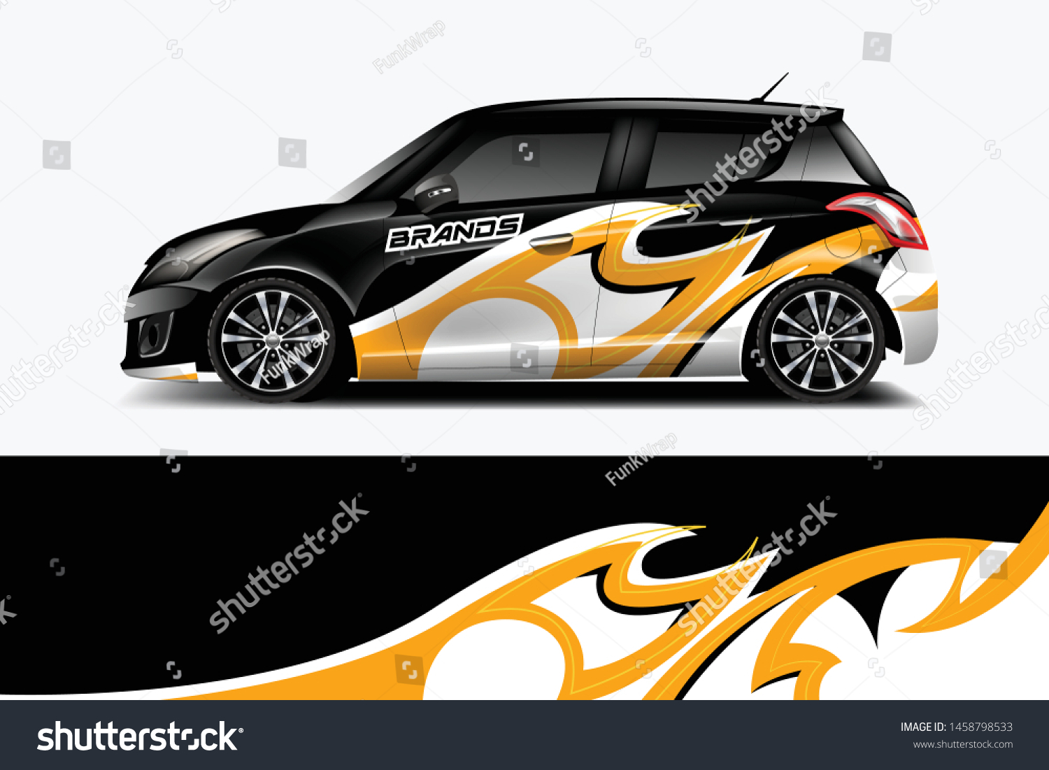 Car wrap graphic racing abstract strip and background for car wrap and vinyl sticker dekal