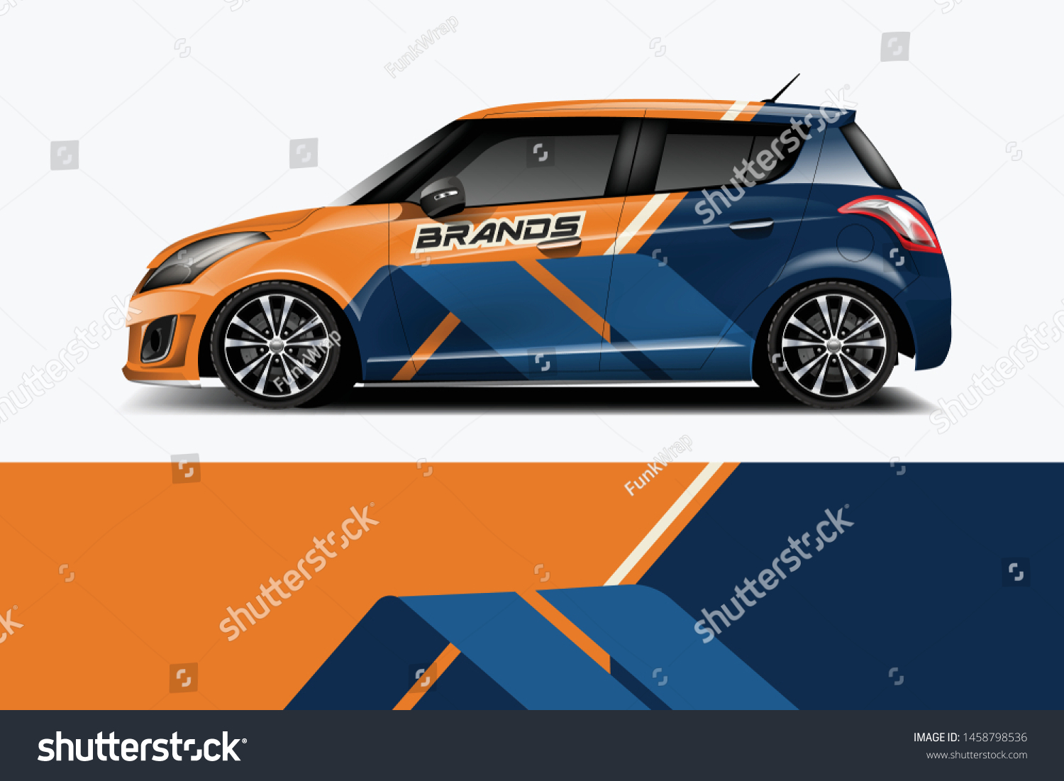 Car wrap graphic racing abstract strip and background for car wrap and vinyl sticker dekal