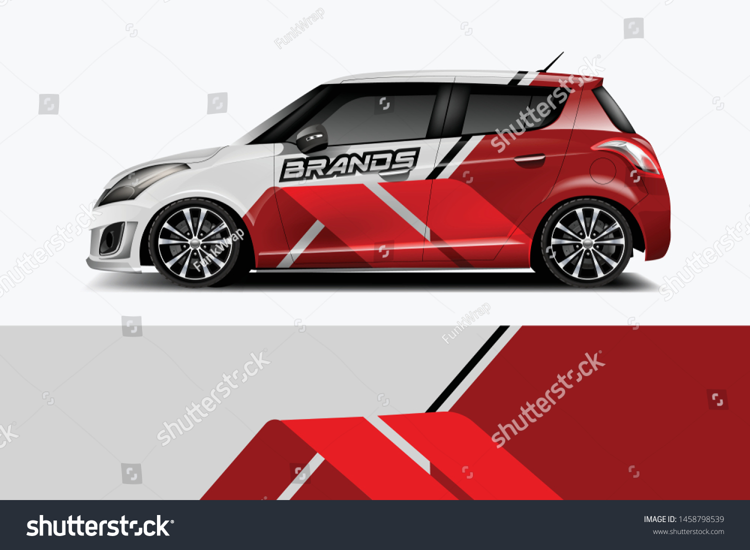 Car wrap graphic racing abstract strip and background for car wrap and vinyl sticker dekal