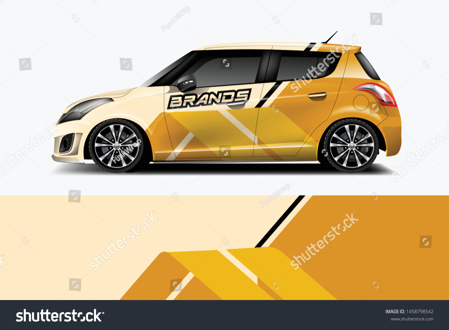 Car wrap graphic racing abstract strip and background for car wrap and vinyl sticker dekal