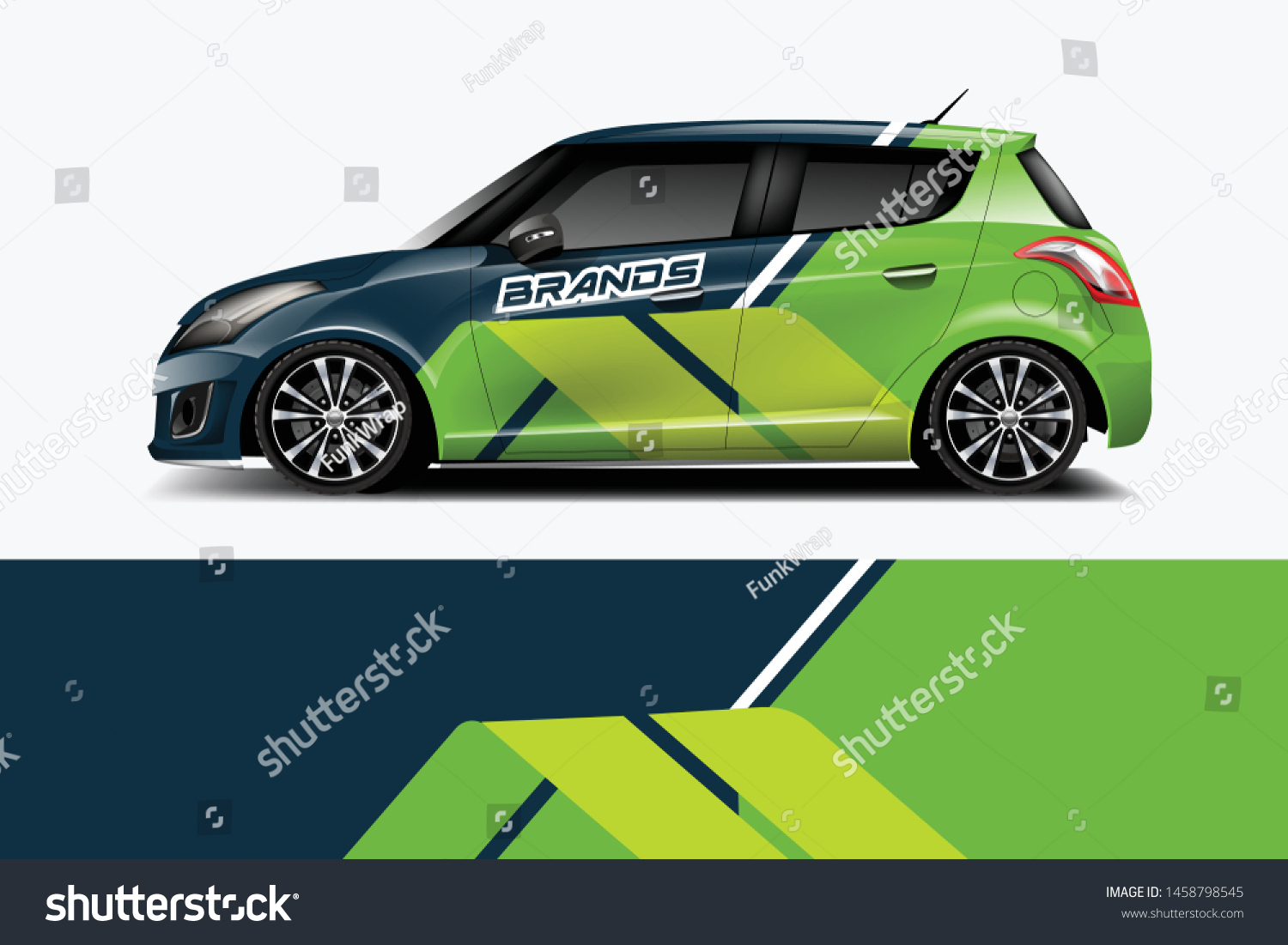 Car wrap graphic racing abstract strip and background for car wrap and vinyl sticker dekal