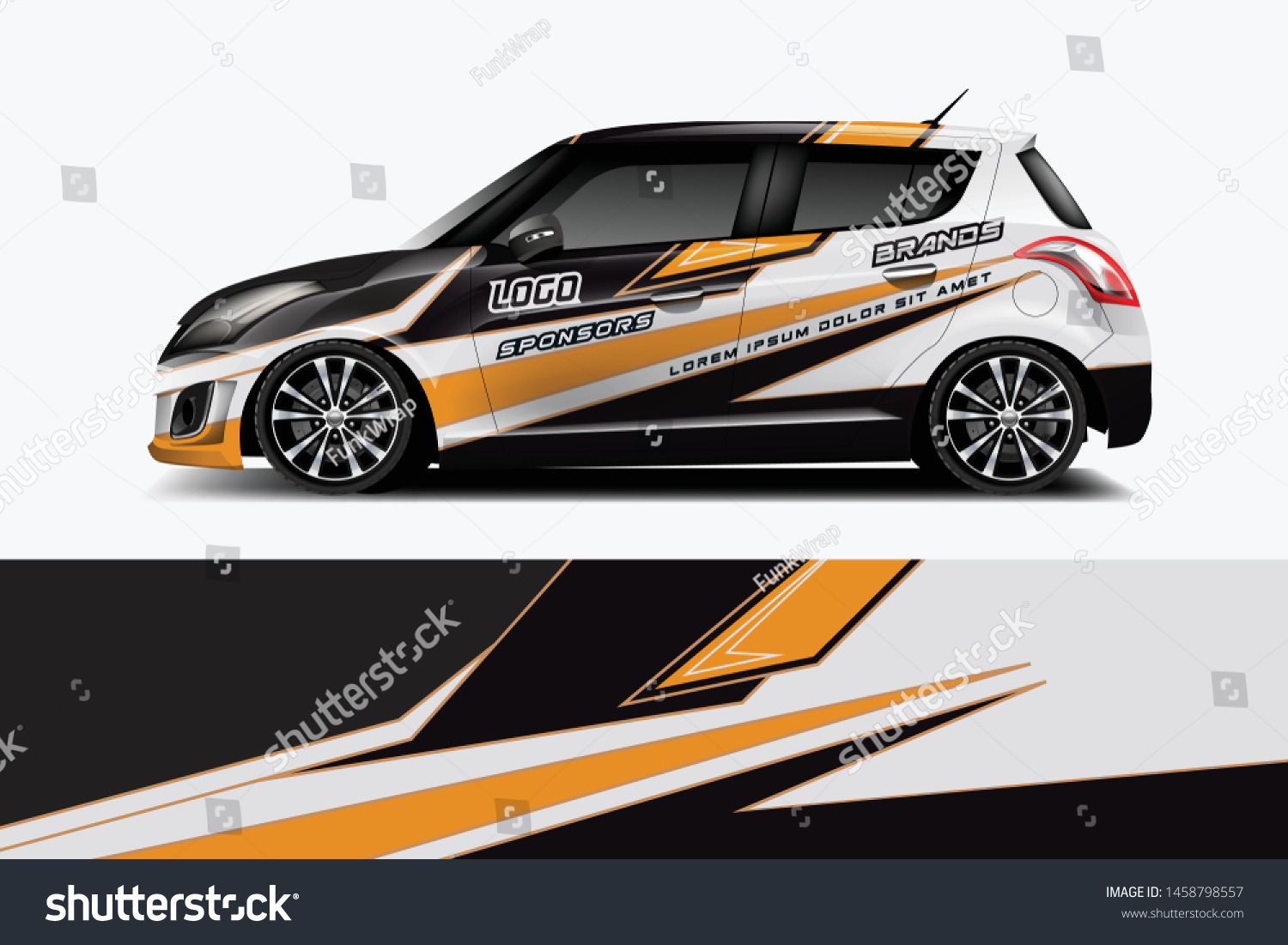 Car wrap graphic racing abstract strip and background for car wrap and vinyl sticker dekal