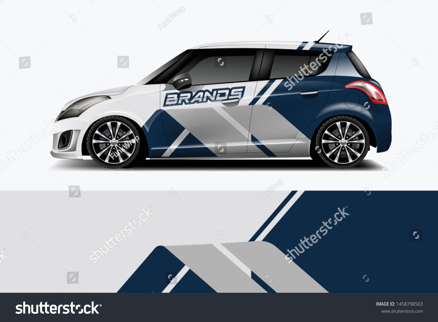 Car wrap graphic racing abstract strip and background for car wrap and vinyl sticker dekal