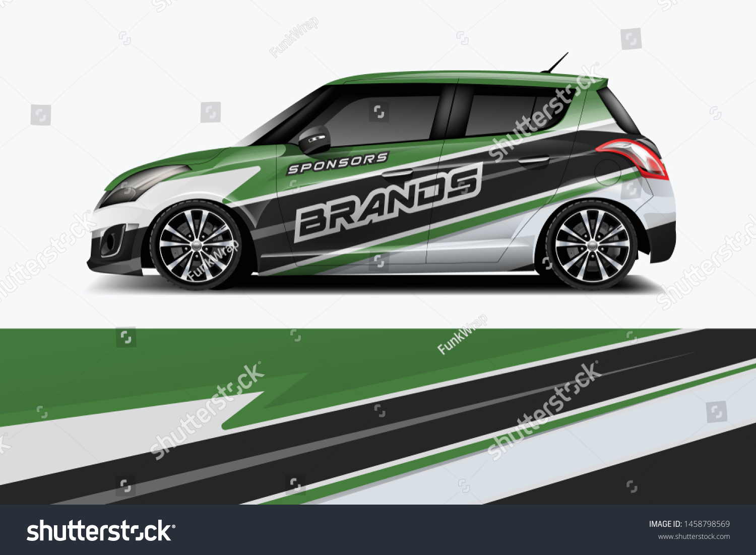 Car wrap graphic racing abstract strip and background for car wrap and vinyl sticker dekal