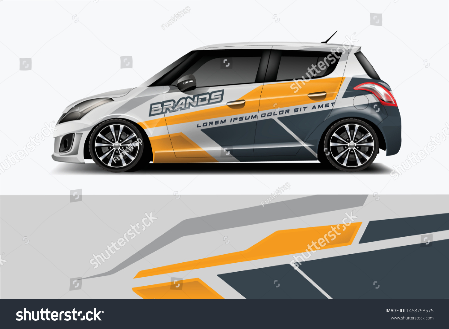 Car wrap graphic racing abstract strip and background for car wrap and vinyl sticker dekal