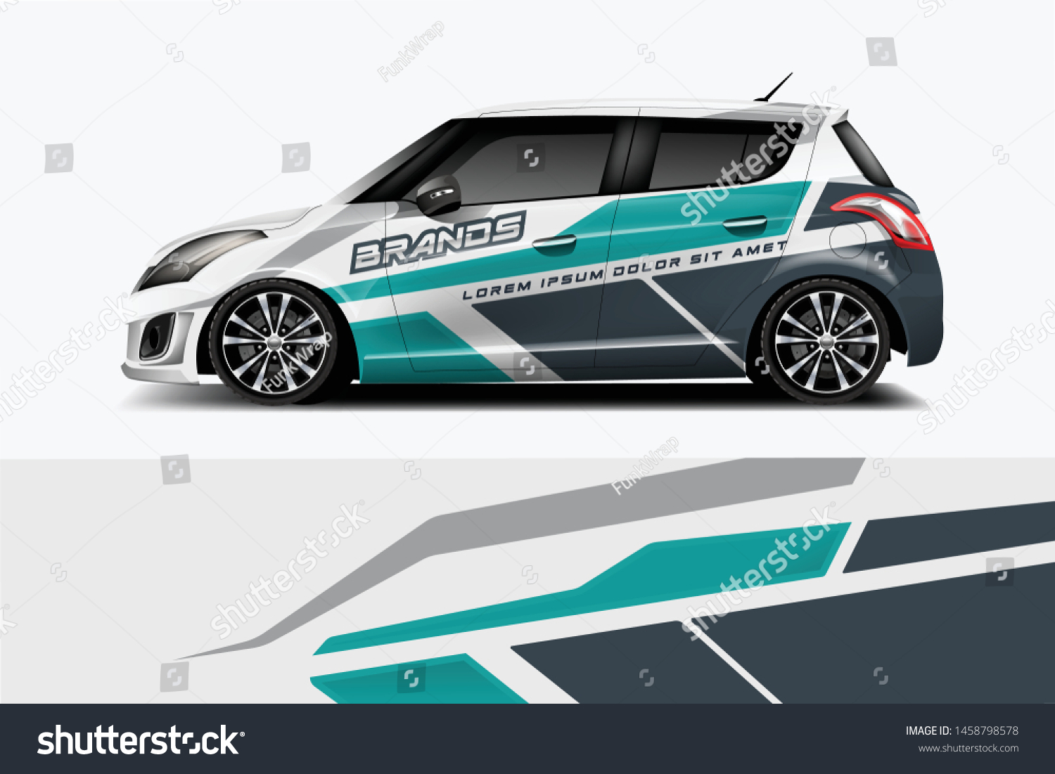 Car wrap graphic racing abstract strip and background for car wrap and vinyl sticker dekal