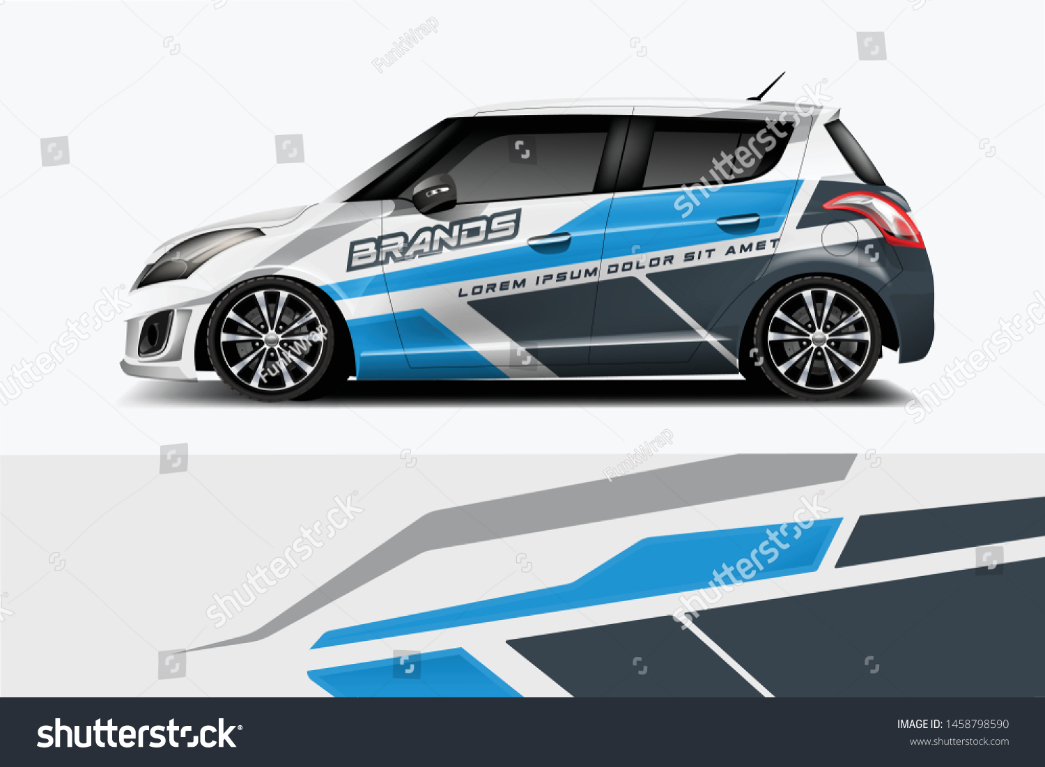 Car wrap graphic racing abstract strip and background for car wrap and vinyl sticker dekal