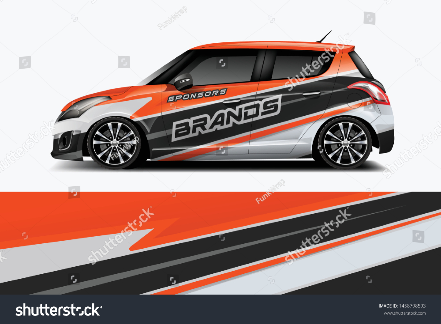 Car wrap graphic racing abstract strip and background for car wrap and vinyl sticker dekal