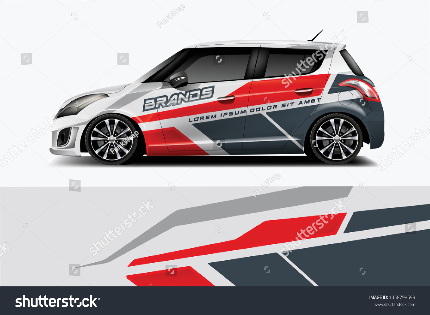 Car wrap graphic racing abstract strip and background for car wrap and vinyl sticker dekal