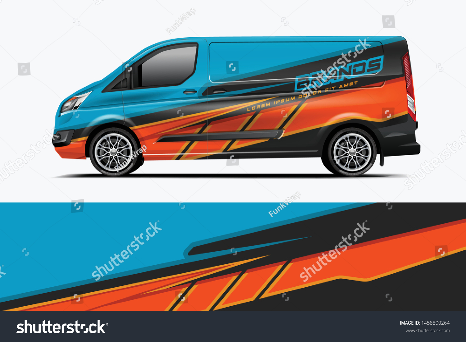 Van wrap design. Wrap, sticker and decal design for company. Vector format - eps 10 Vector dekal