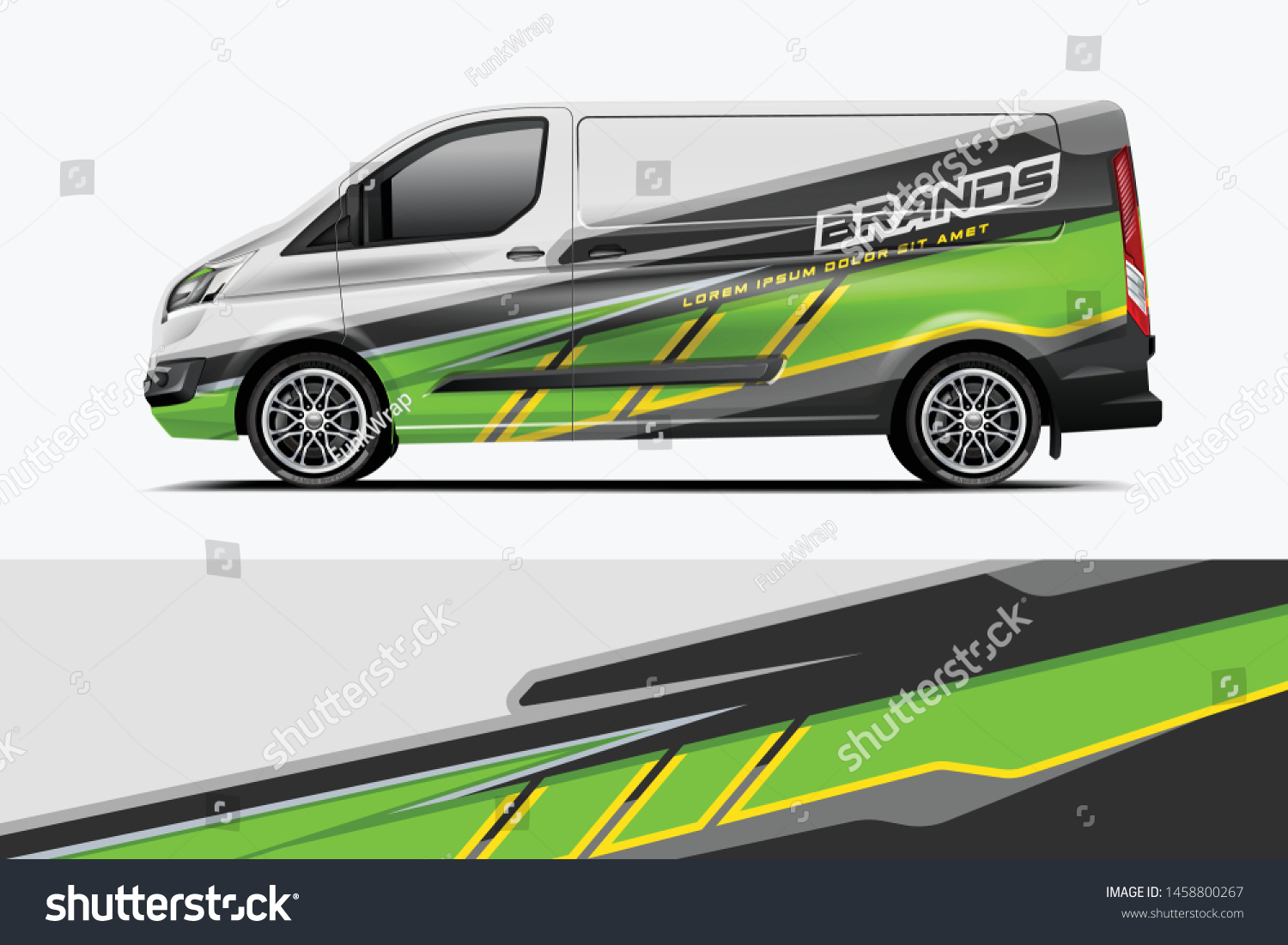 Van wrap design. Wrap, sticker and decal design for company. Vector format - eps 10 Vector dekal