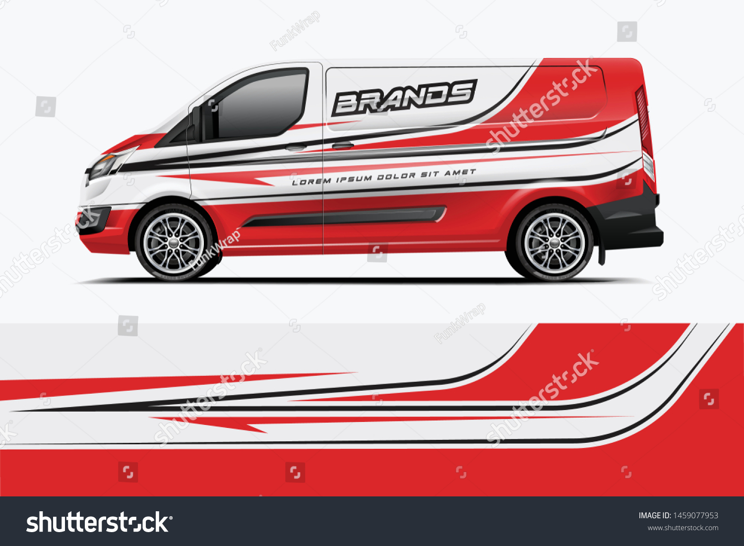 Van wrap design. Wrap, sticker and decal design for company. Vector format - eps 10 Vector dekal