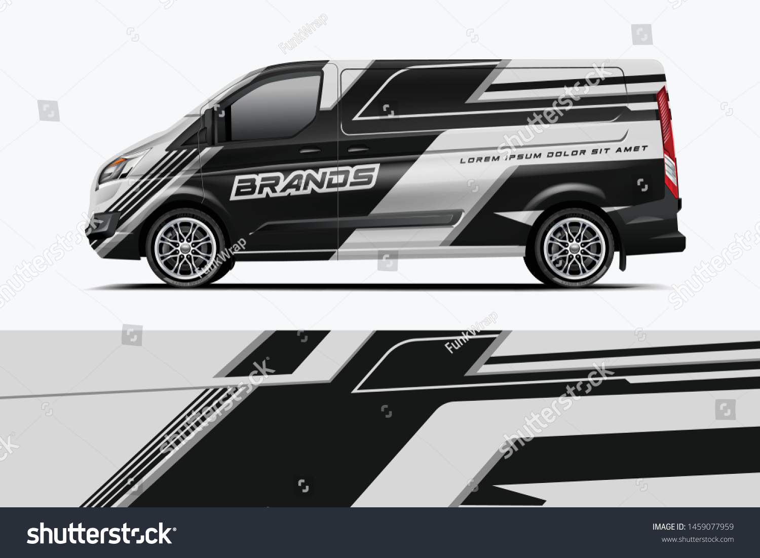 Van wrap design. Wrap, sticker and decal design for company. Vector format - eps 10 Vector dekal