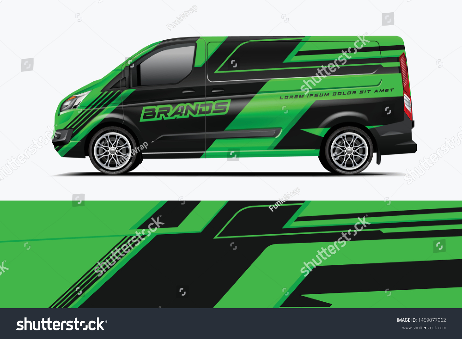 Van wrap design. Wrap, sticker and decal design for company. Vector format - eps 10 Vector dekal