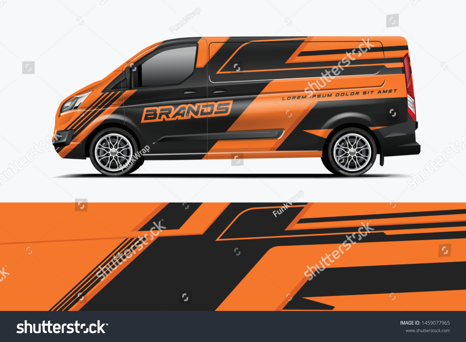Van wrap design. Wrap, sticker and decal design for company. Vector format - eps 10 Vector dekal