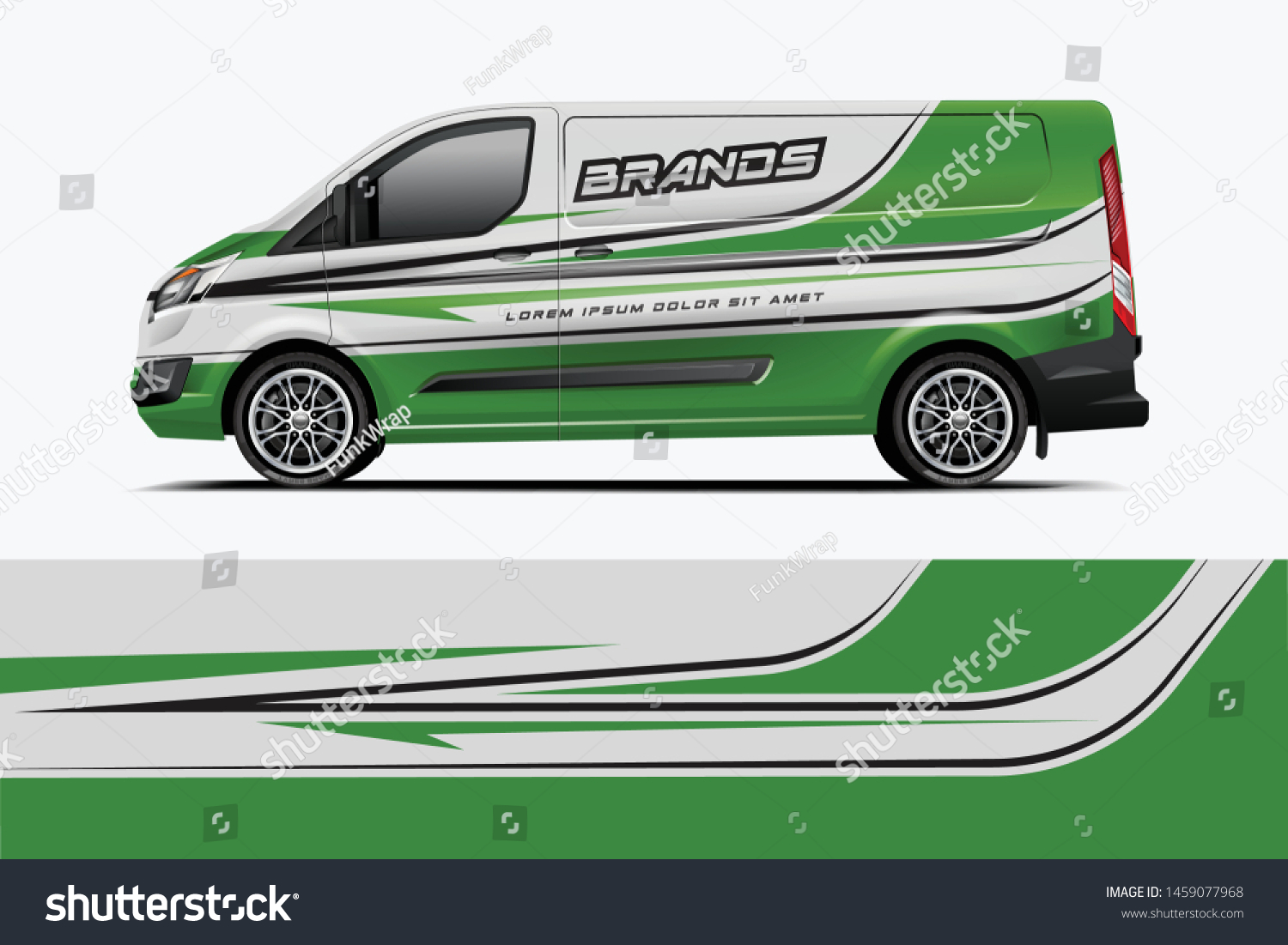 Van wrap design. Wrap, sticker and decal design for company. Vector format - eps 10 Vector dekal