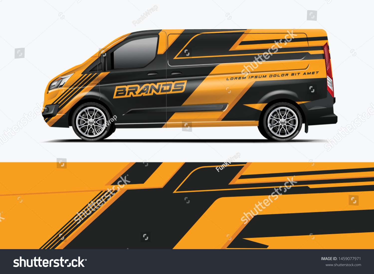 Van wrap design. Wrap, sticker and decal design for company. Vector format - eps 10 Vector dekal