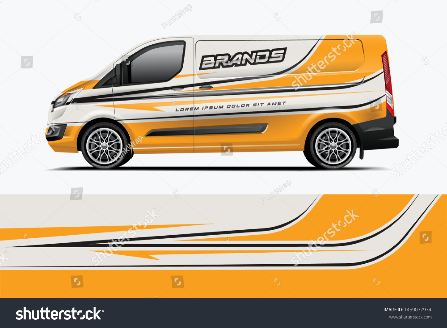Van wrap design. Wrap, sticker and decal design for company. Vector format - eps 10 Vector dekal
