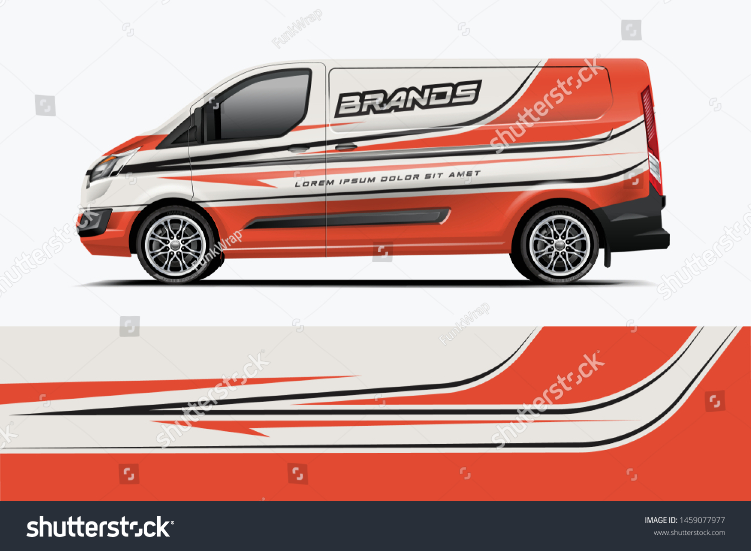 Van wrap design. Wrap, sticker and decal design for company. Vector format - eps 10 Vector dekal