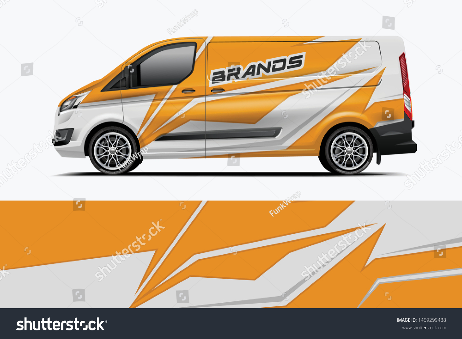 Van wrap design. Wrap, sticker and decal design for company. Vector format - eps 10 Vector dekal