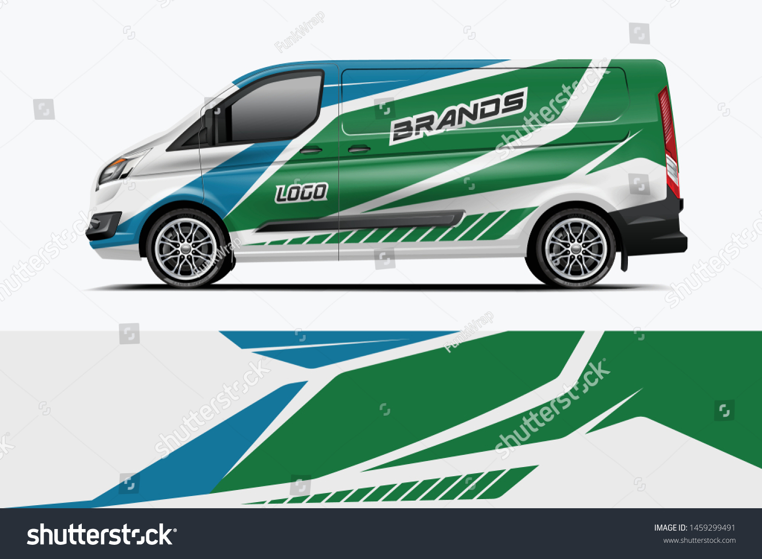 Van wrap design. Wrap, sticker and decal design for company. Vector format - eps 10 Vector dekal