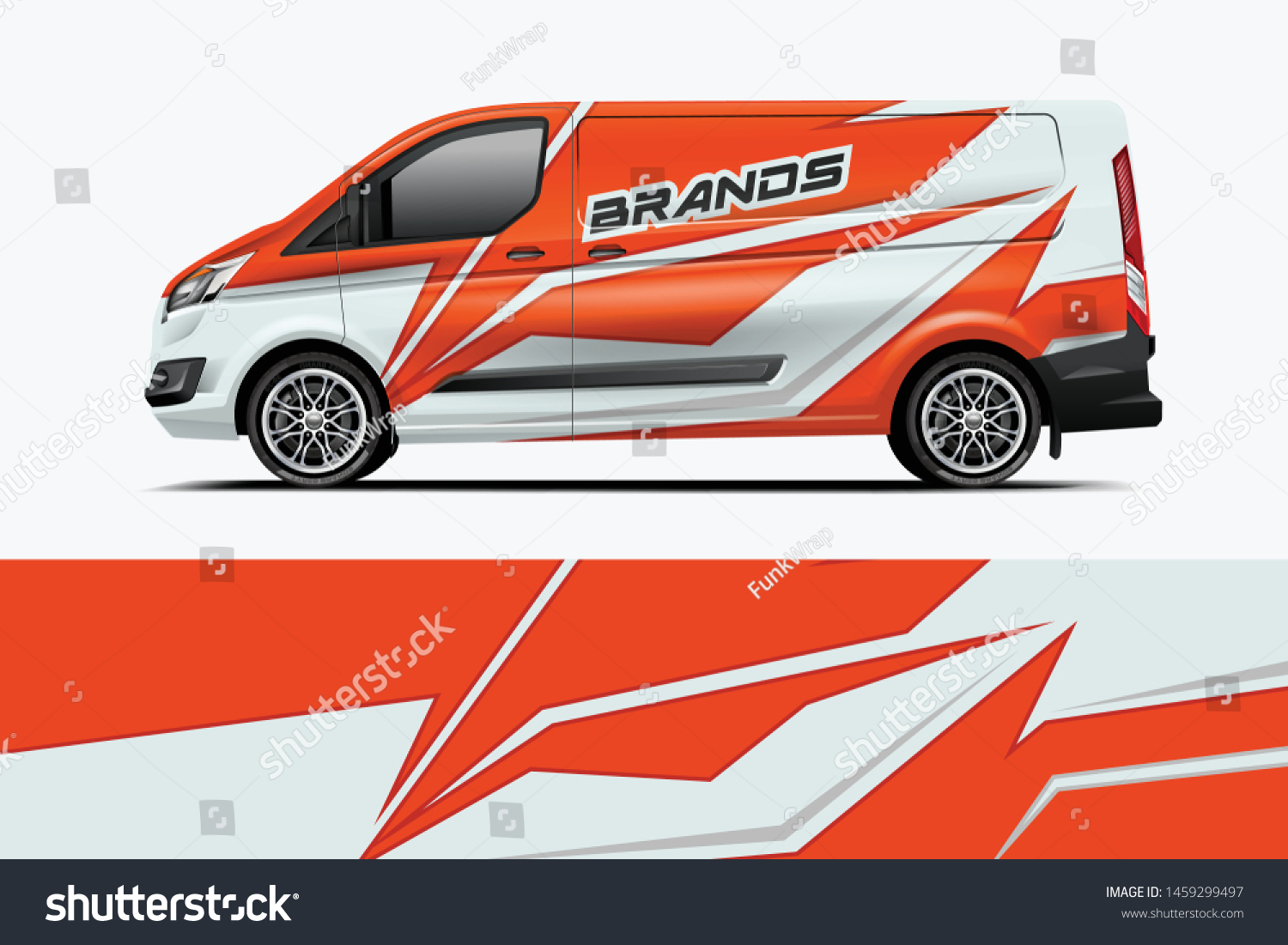 Van wrap design. Wrap, sticker and decal design for company. Vector format - eps 10 Vector dekal
