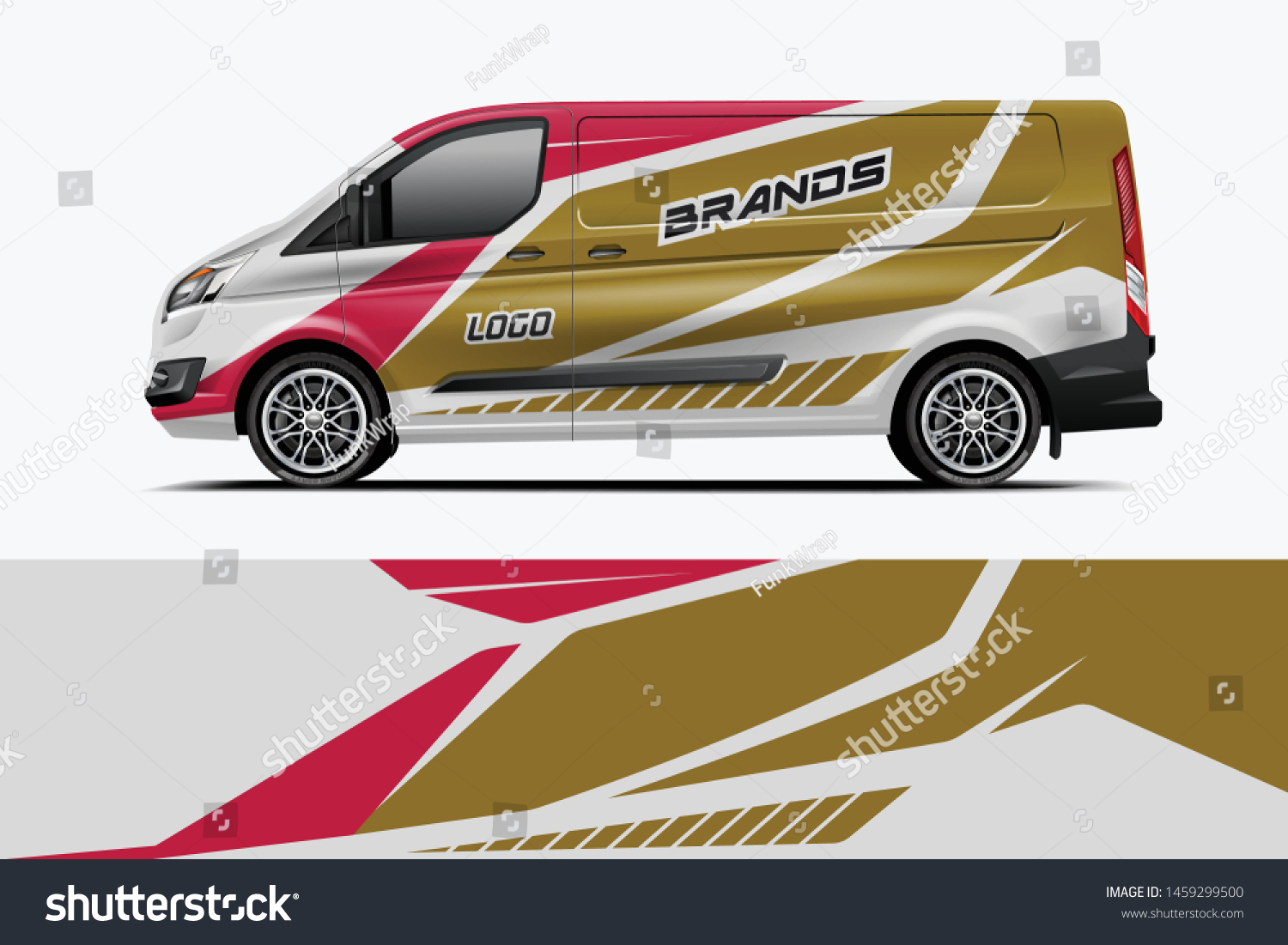 Van wrap design. Wrap, sticker and decal design for company. Vector format - eps 10 Vector dekal