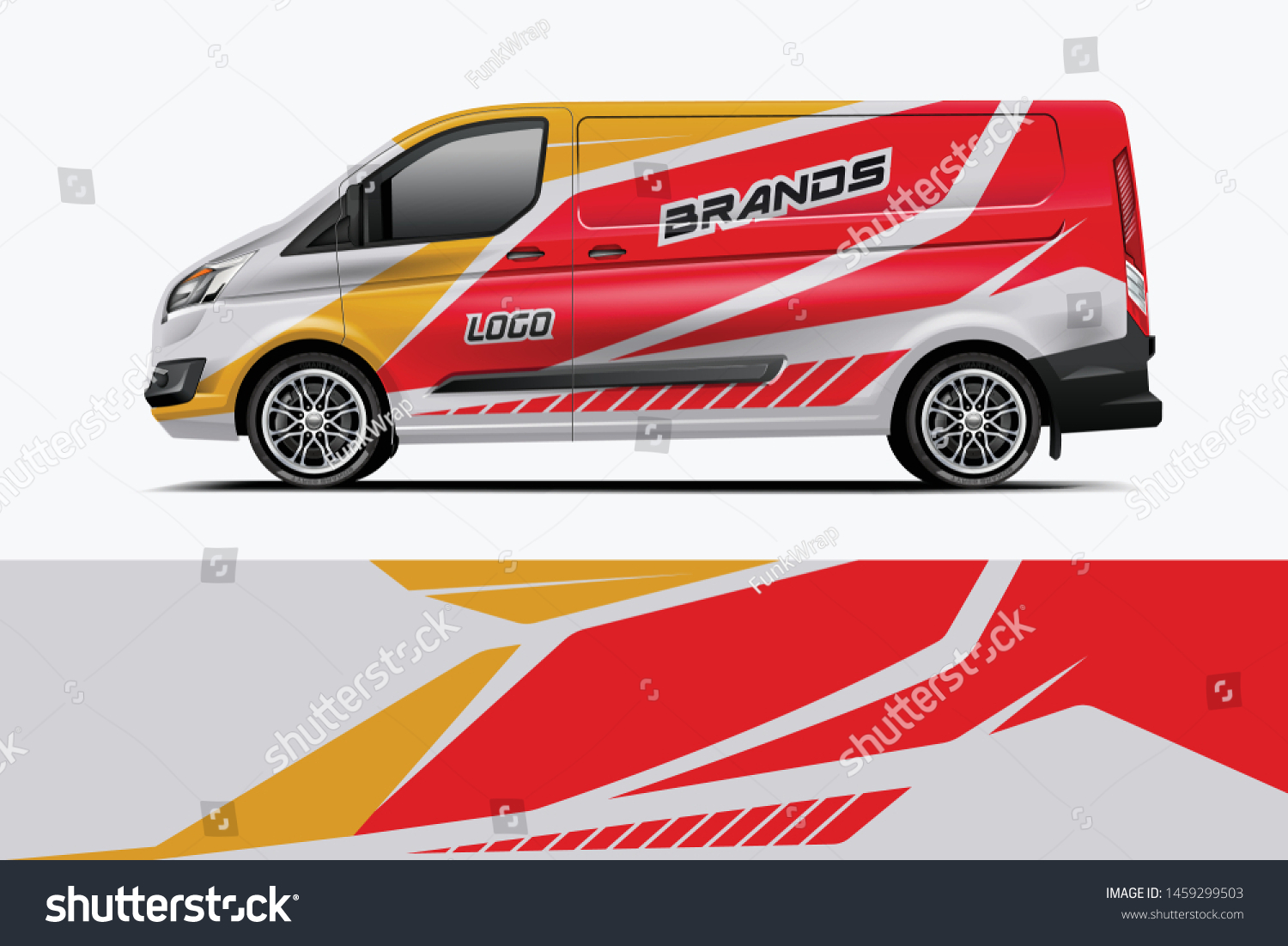 Van wrap design. Wrap, sticker and decal design for company. Vector format - eps 10 Vector dekal