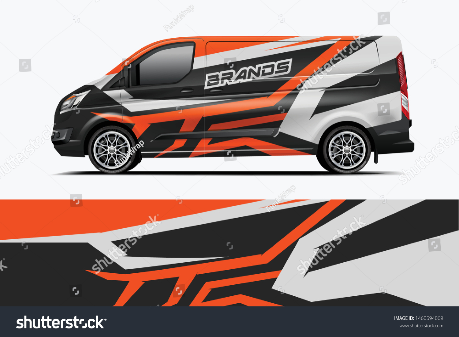 Van wrap design. Wrap, sticker and decal design for company. Vector format dekal