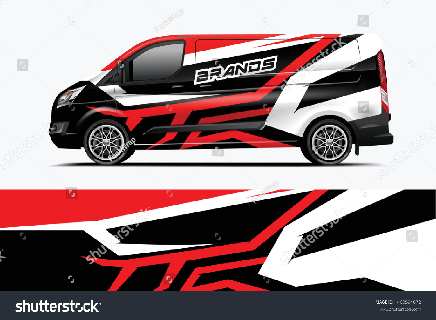 Van wrap design. Wrap, sticker and decal design for company. Vector format dekal