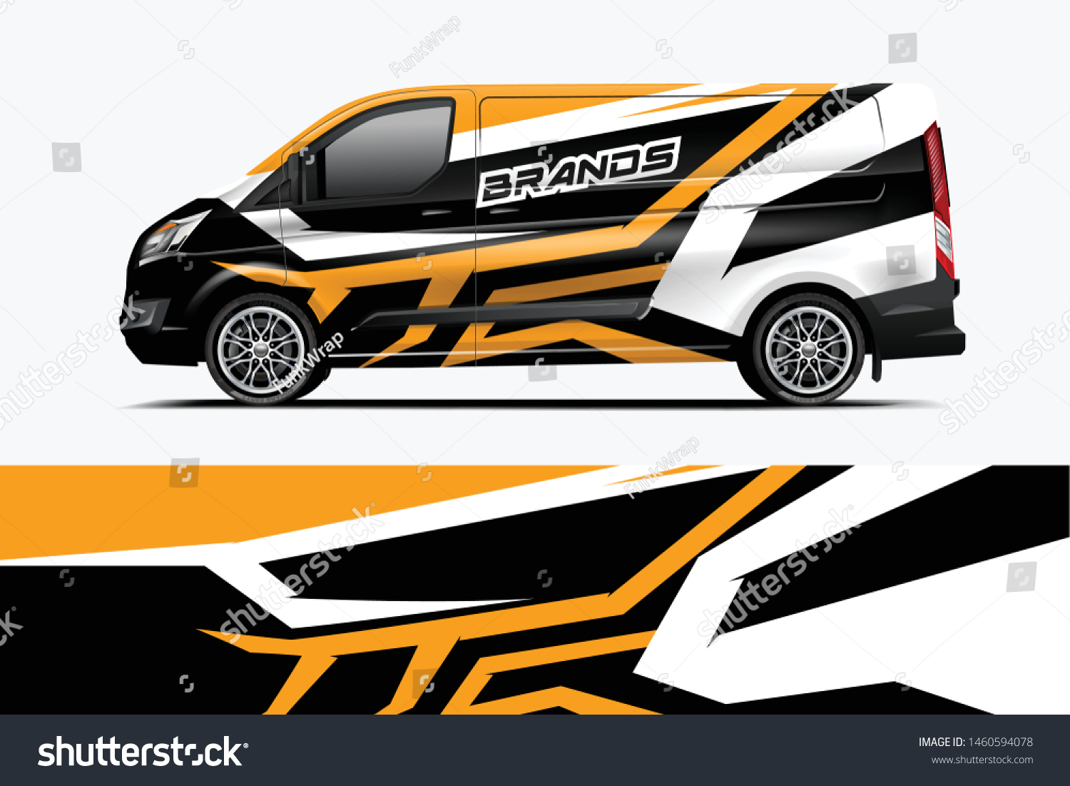 Van wrap design. Wrap, sticker and decal design for company. Vector format dekal