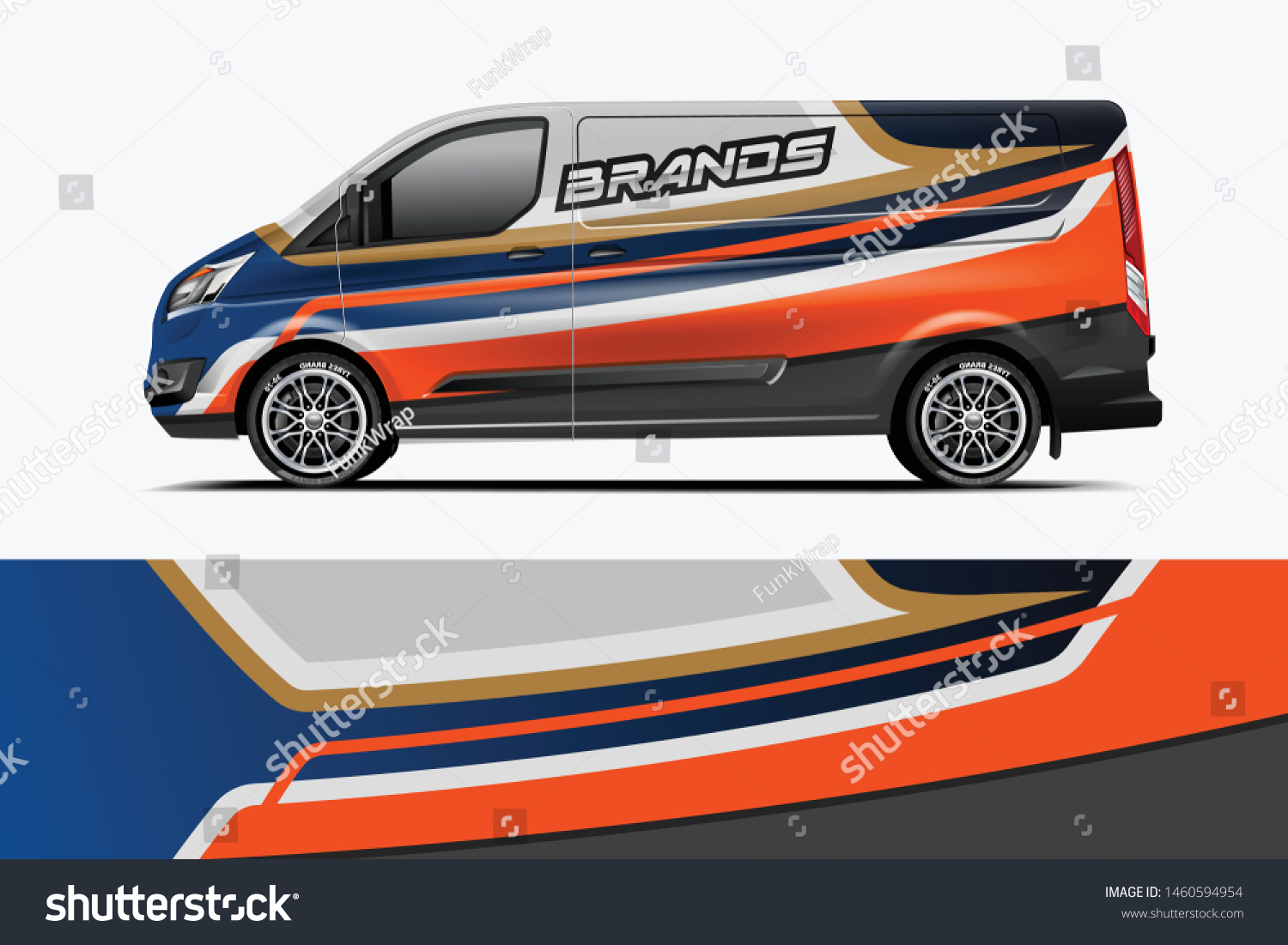 Van wrap design. Wrap, sticker and decal design for company. Vector format dekal