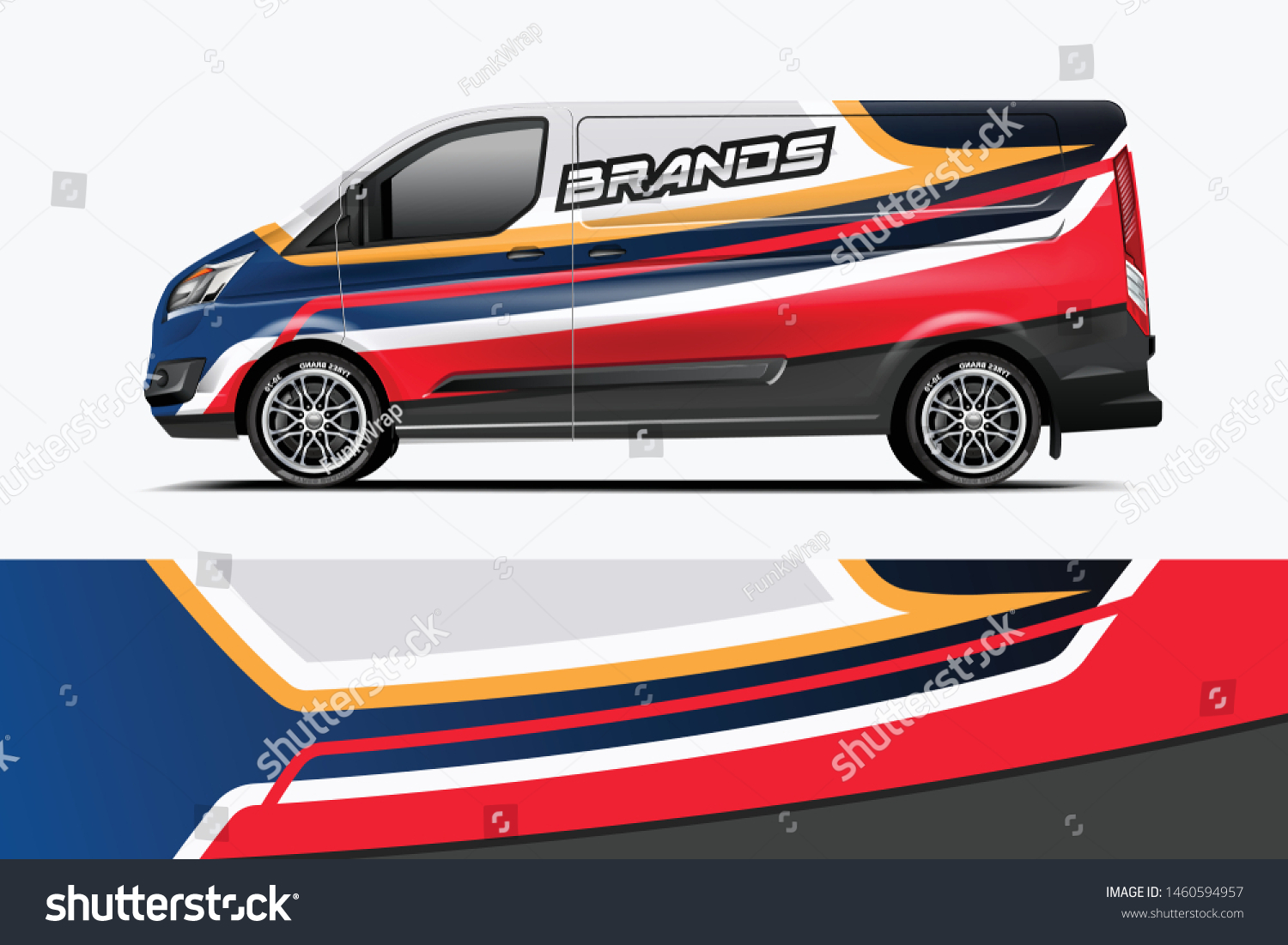 Van wrap design. Wrap, sticker and decal design for company. Vector format dekal