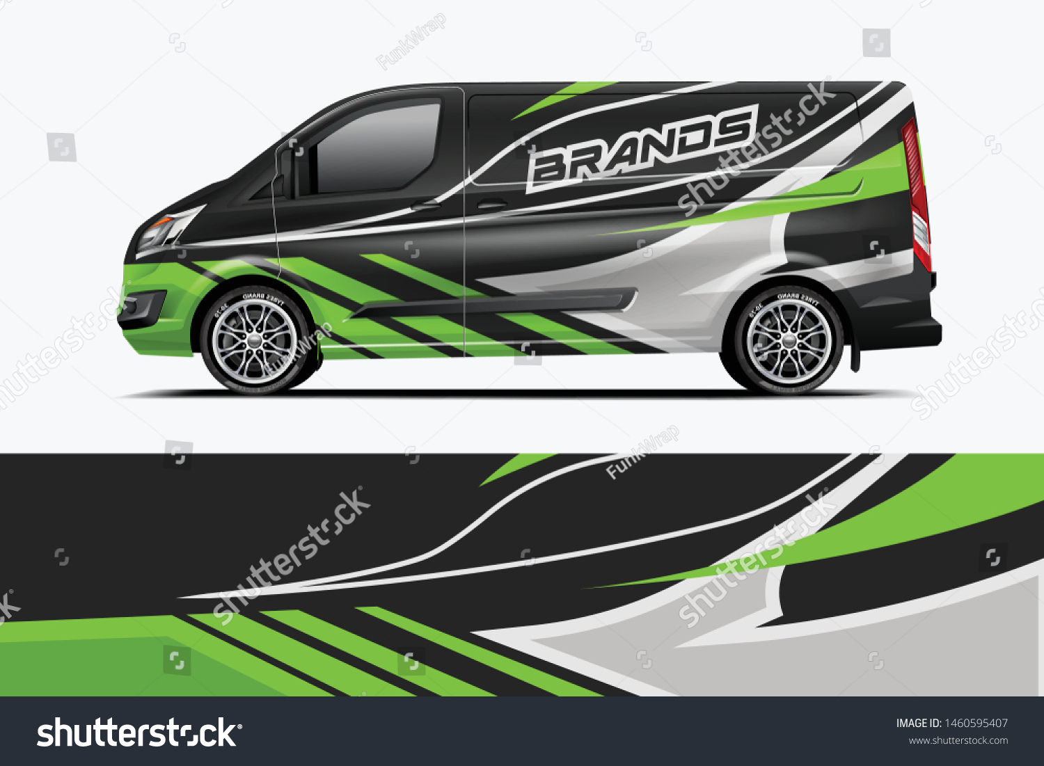 Van wrap design. Wrap, sticker and decal design for company. Vector format dekal