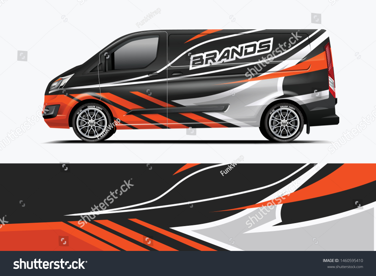 Van wrap design. Wrap, sticker and decal design for company. Vector format dekal