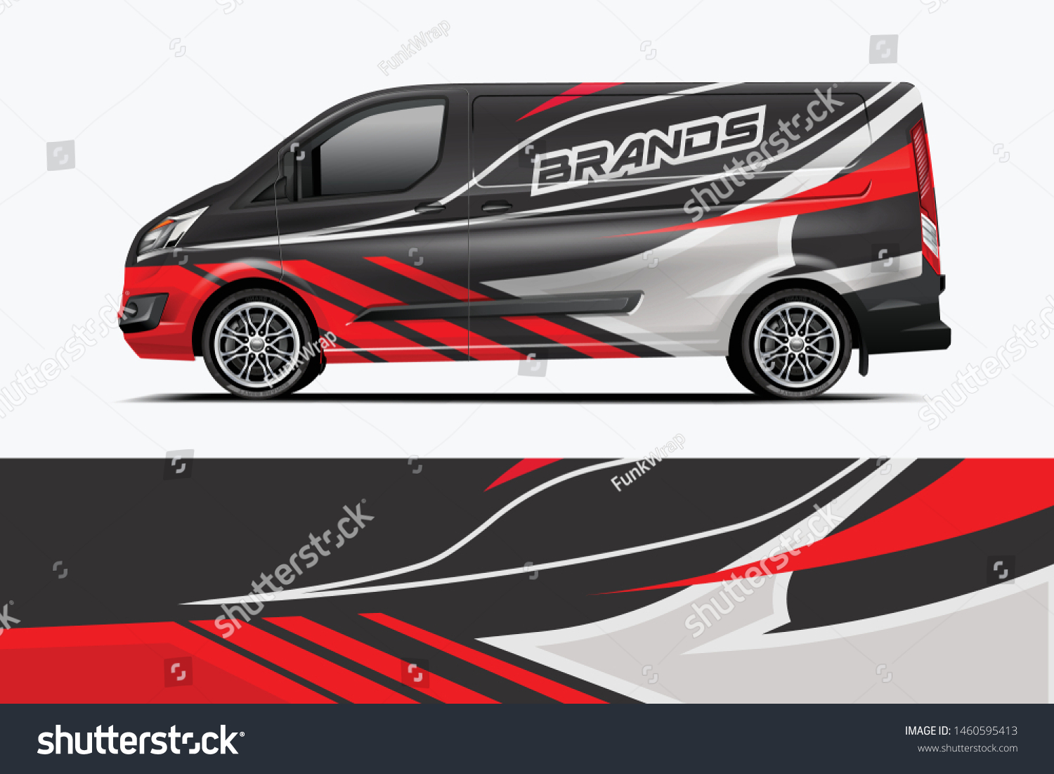 Van wrap design. Wrap, sticker and decal design for company. Vector format dekal
