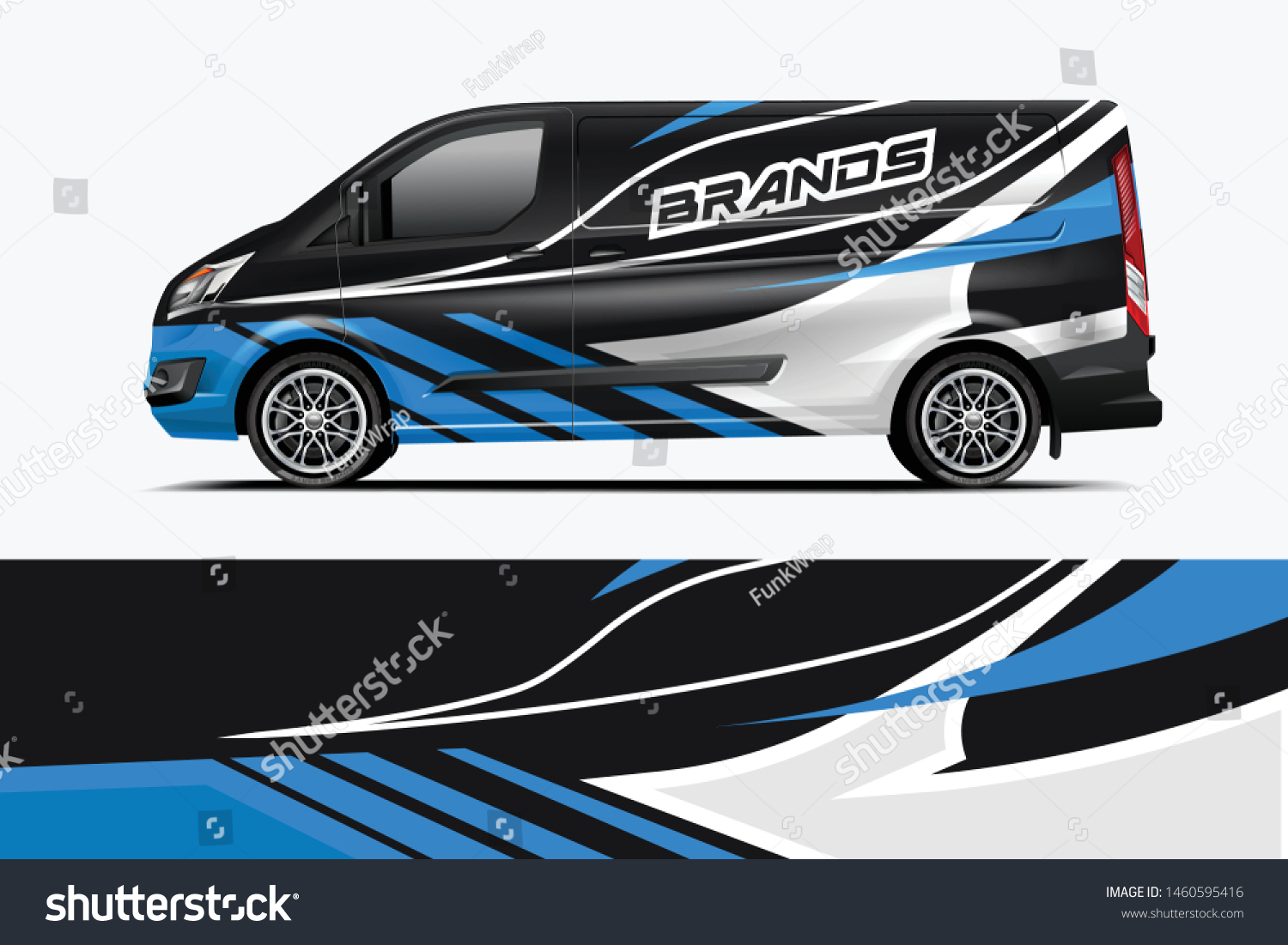 Van wrap design. Wrap, sticker and decal design for company. Vector format dekal
