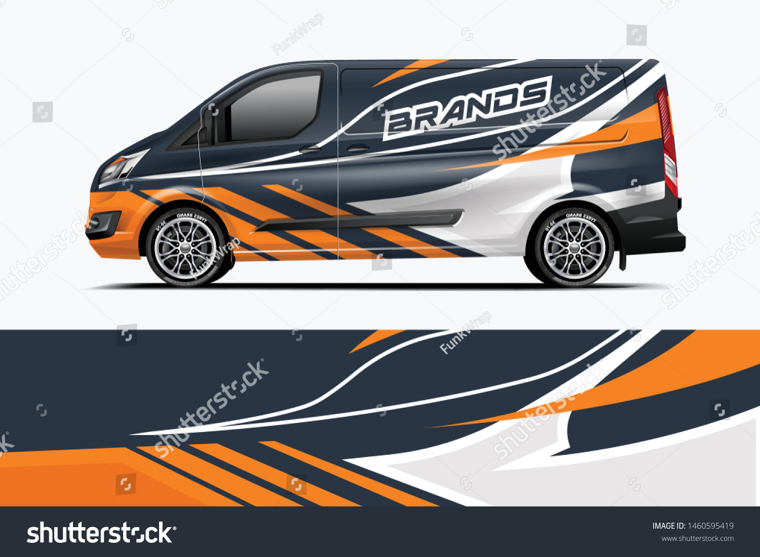 Van wrap design. Wrap, sticker and decal design for company. Vector format dekal