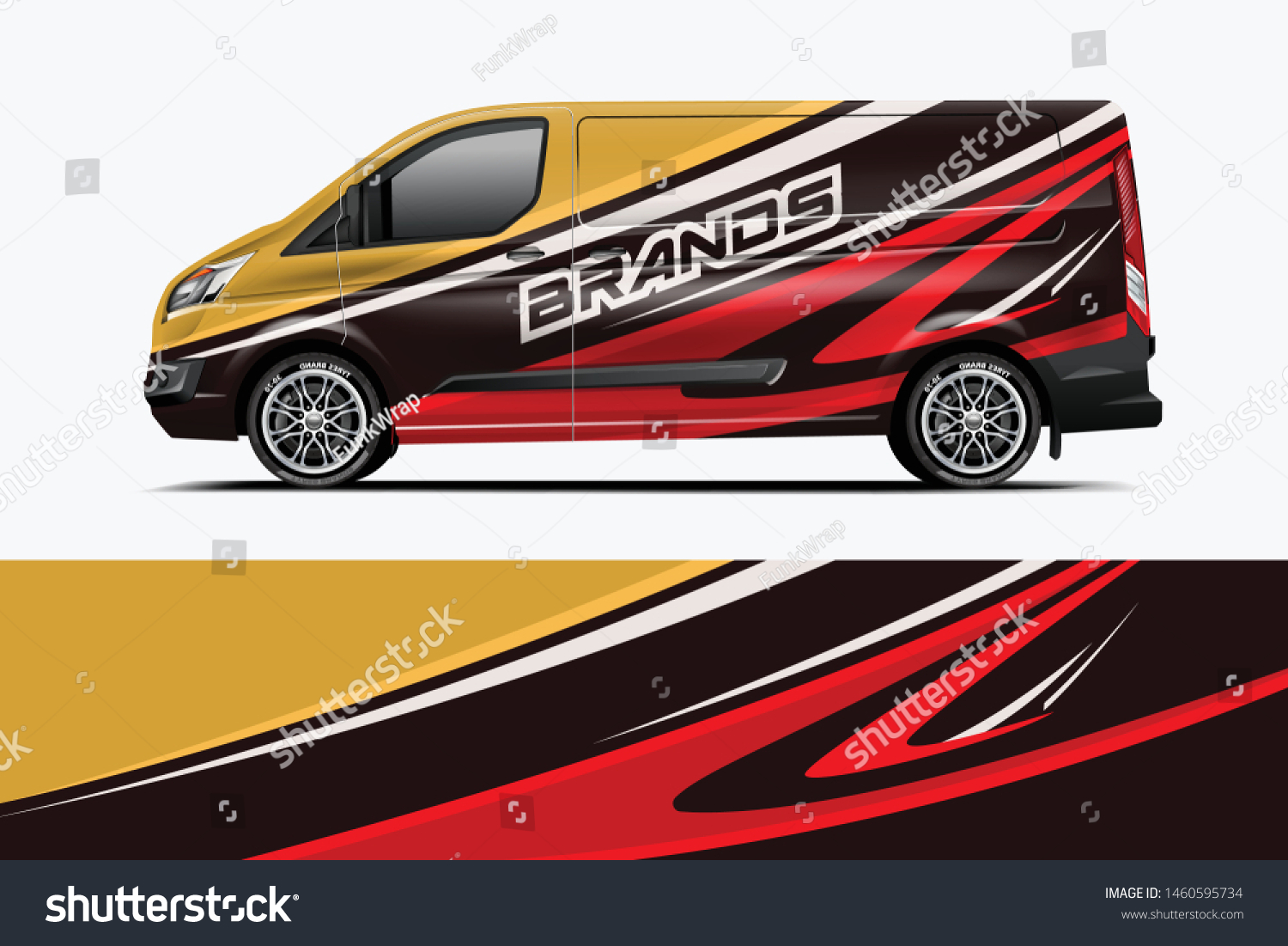 Van wrap design. Wrap, sticker and decal design for company. Vector format dekal