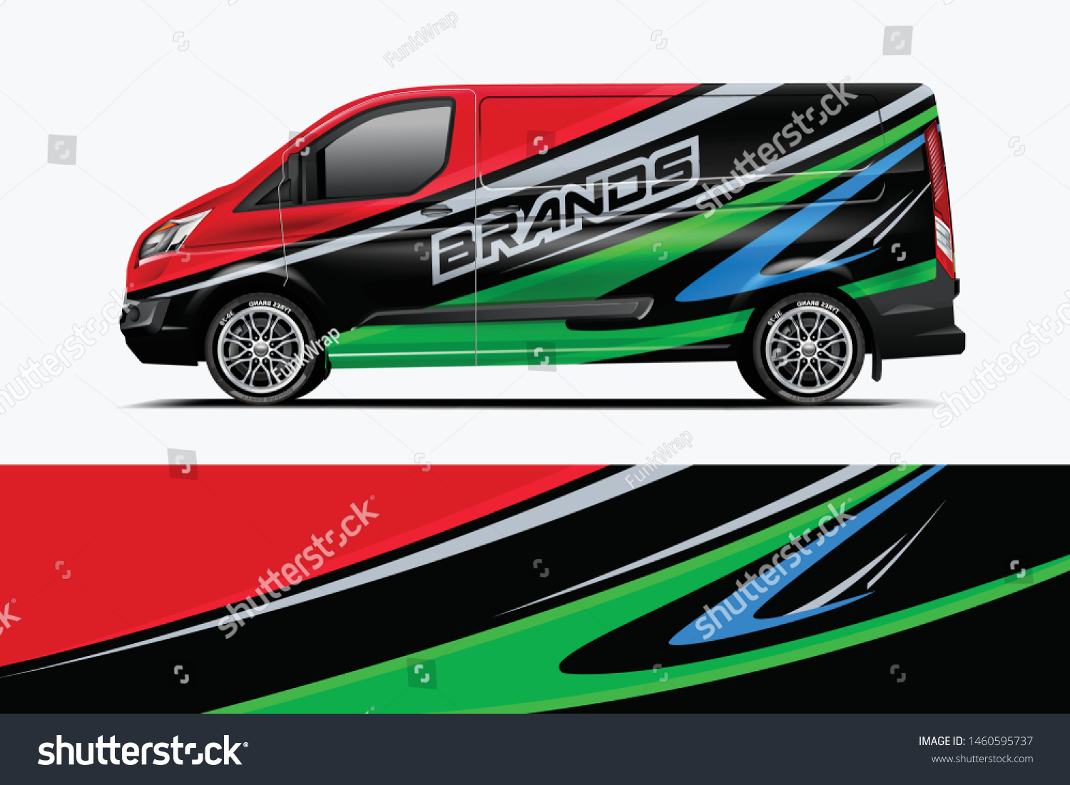 Van wrap design. Wrap, sticker and decal design for company. Vector format dekal