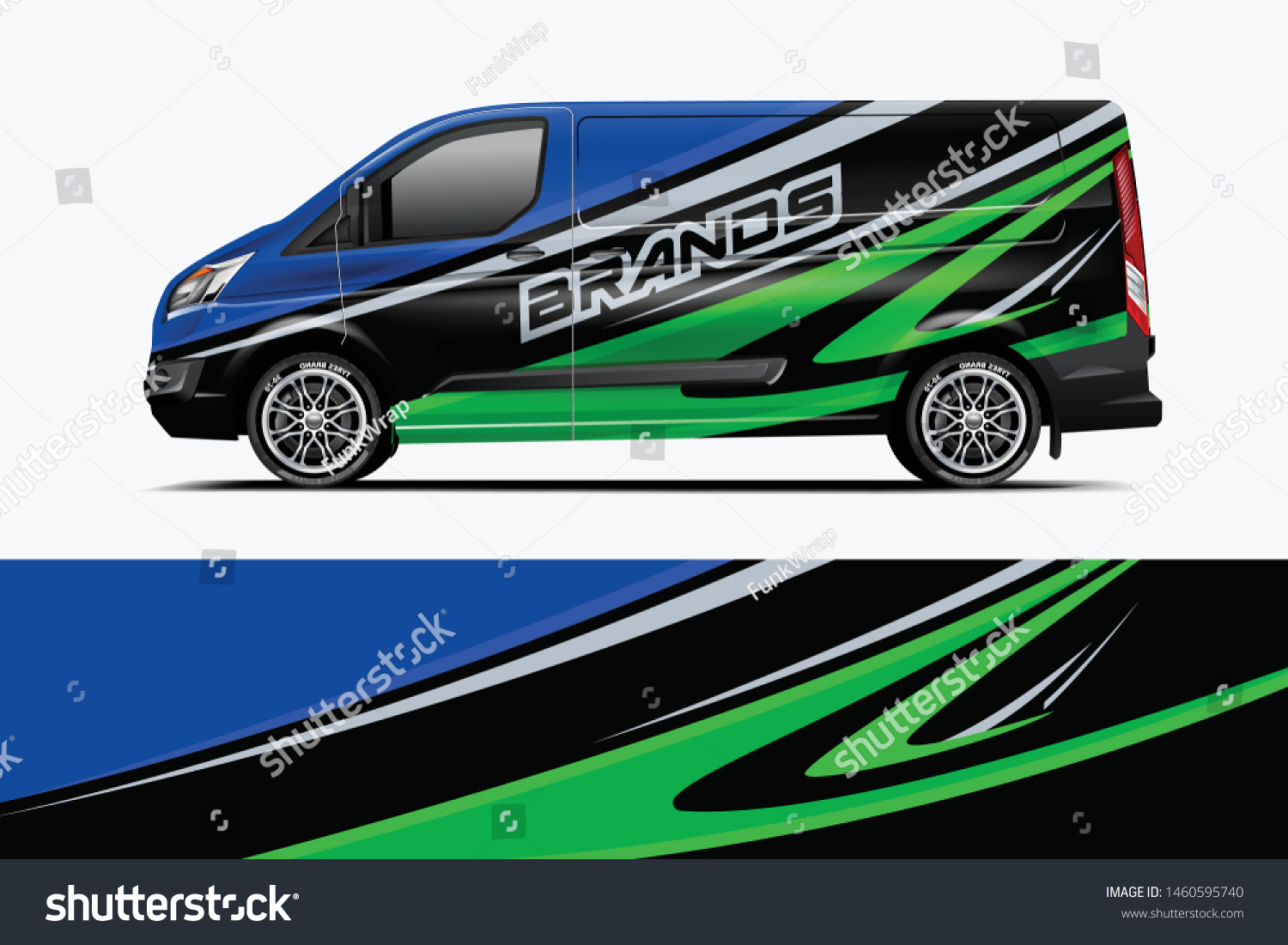 Van wrap design. Wrap, sticker and decal design for company. Vector format dekal