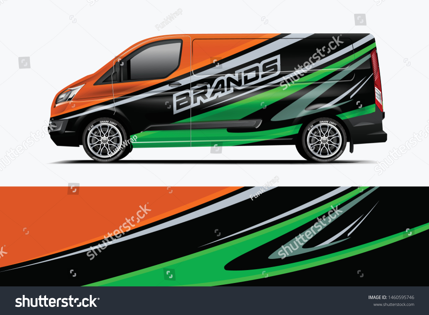 Van wrap design. Wrap, sticker and decal design for company. Vector format dekal